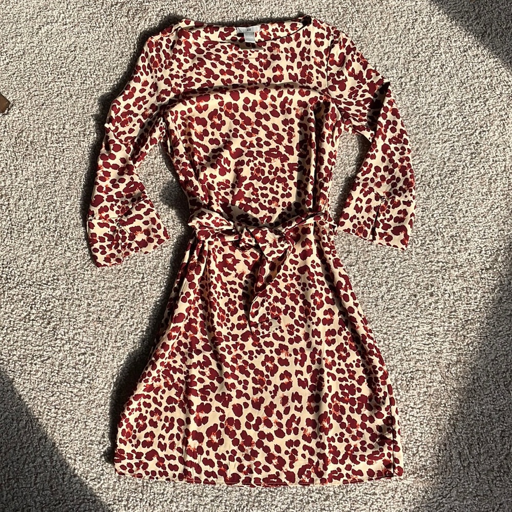 Leopard print H&M work dress